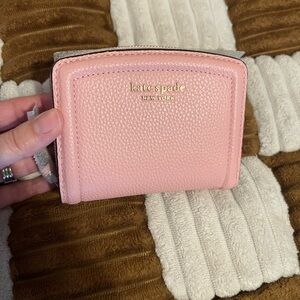 Kate Spade Small Compact Leather Wallet in Coral Gable Pink NWTS!
